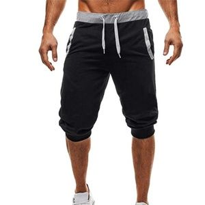 New Men's black Slim Shorts Knee Length